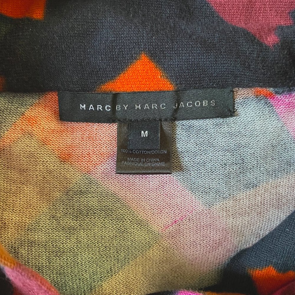 Marc Jacobs Black Cardigan with Pink and Orange Geometric Print - Picture 4 of 4
